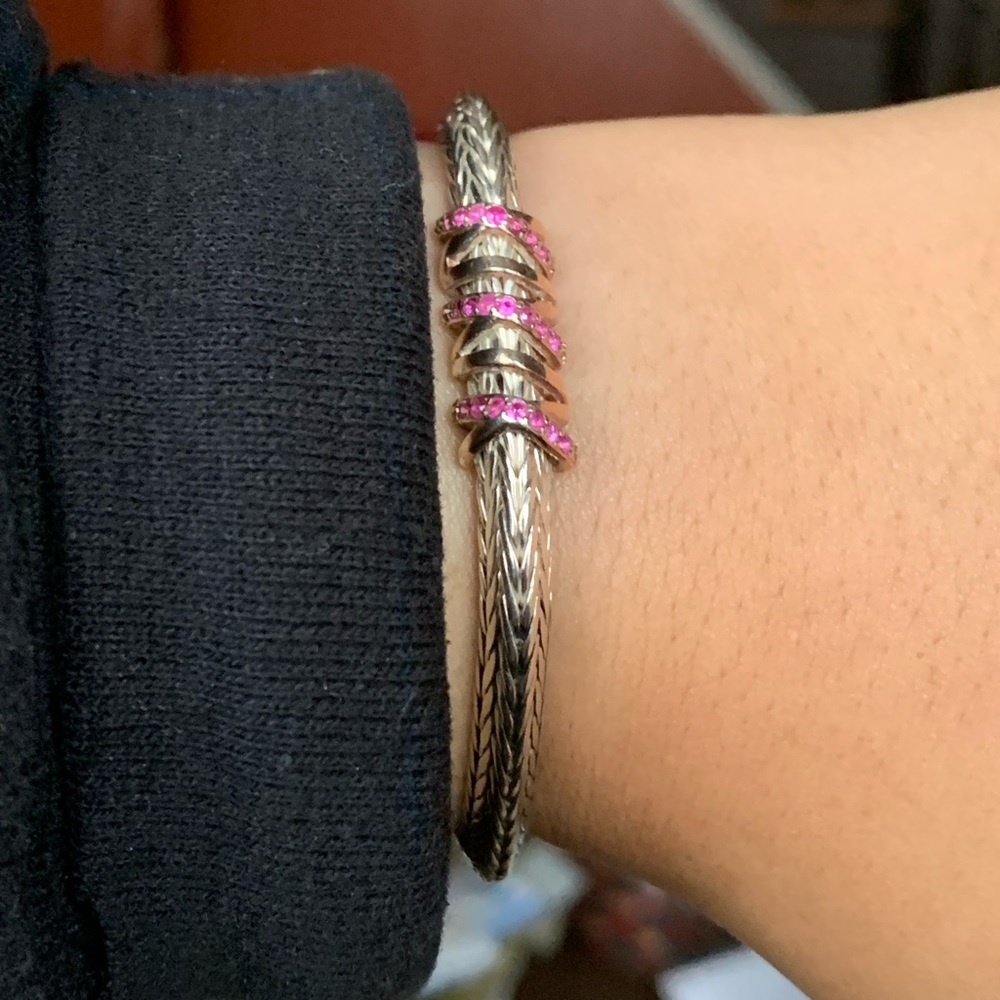 Phillip Gavriel two tone pink sapphire bracelet